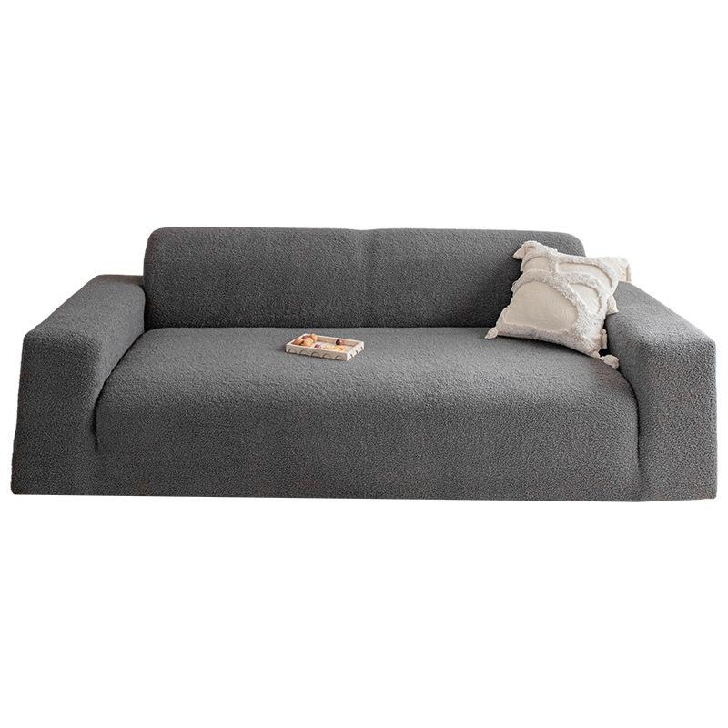 The New Teddy Fleece Sofa Cover Is Waterproof Cat Scratch Resistant  Elastic  All Inclusive for Autumn and Winter  in A Solid Color and Simple Style