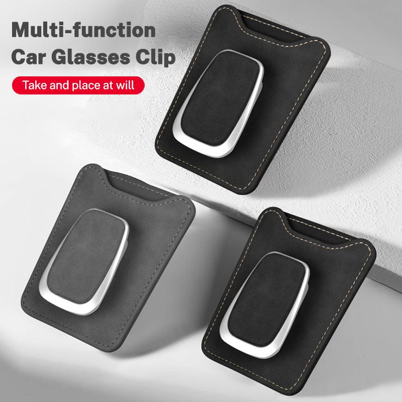 AGTZC1 1Pcs Car Interior Glasses Clip Card Storage Holder For Porsche Panamera Carrera Macan Boxster Cayman Cayenne 911 Car Accessories