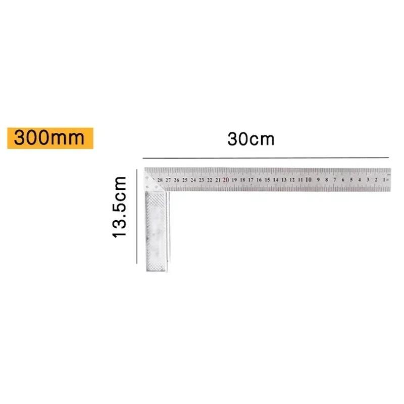 

1pc 250mm-600m Square Right Ruler Angle 90 Turning Ruler Construction Carpenter Ruler For Building Framing Gauges Measuring Tool 300mm