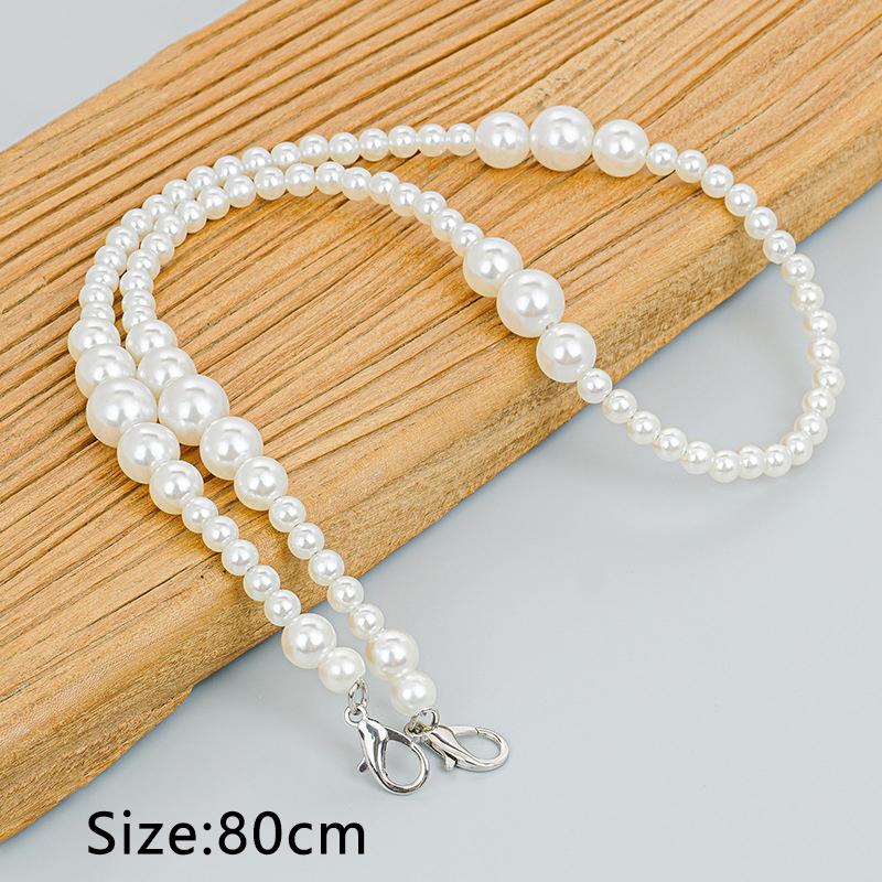 1 buc perlă poșetă curea metalică mâner scurt înlocuire geantă lanț curea perlă geantă de mână lanț pentru poșetă geantă accesorii DIY