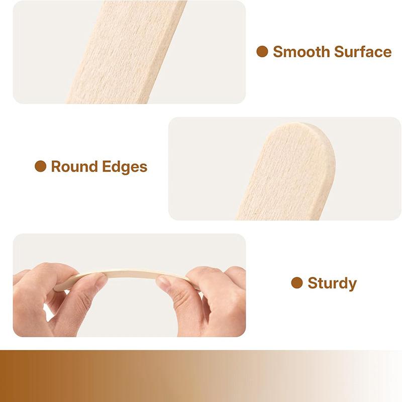 100Pcs Wooden Craft Sticks 4Size Wooden Lollipop Sticks Mini Wood Craft Sticks Set for DIY Crafts Painting Plant Labels Popsicle