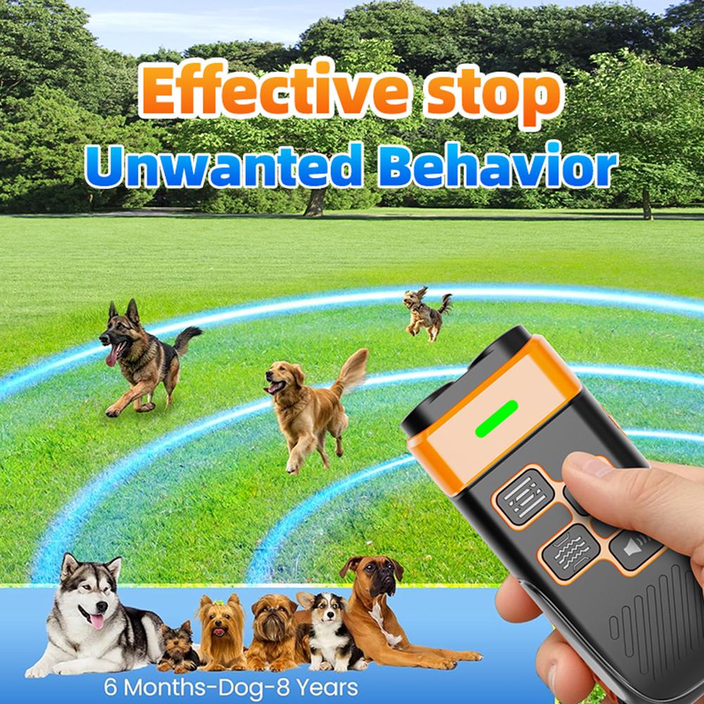Professional Anti Barking Deterrent Ultrasonic and Light Dog Repeller Dual-action Ultrasonic and Bright Light Pets Trainer