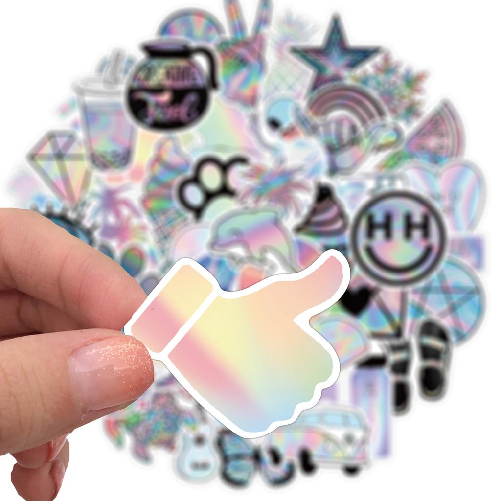 50 pezzi adesivi graffiti decorativi per bagagli, moto, laptop, adesivi impermeabili fai da te