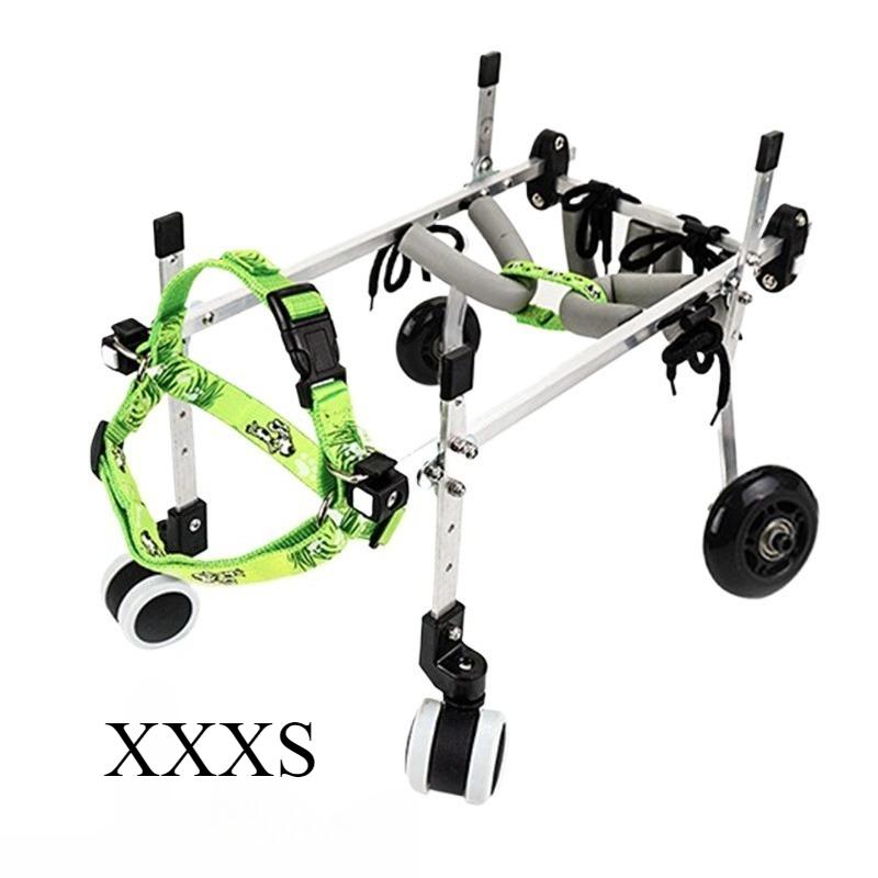 

4 Wheels Dog Wheelchair Back Legs Harness Assistive Wheelchair Elderly Teddy Paralysis Wheelchairs Puppy Adjustable Lightweight