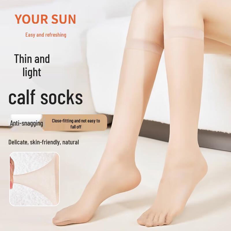 

Yiershuang Women s Crystal Sheer Mid-Calf Stockings One Size