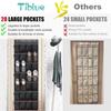 Multi functional door back shoe storage Large Mesh Pockets With 4 Hooks Transparent Fabric Shoe Rack Storage Bag For Bedroom