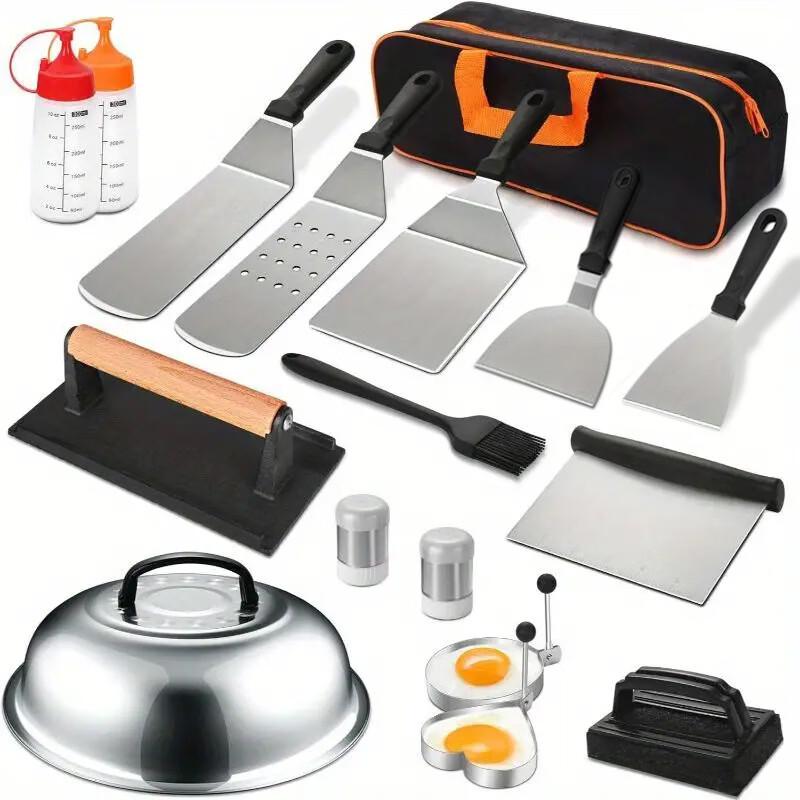 16-Piece Stainless Steel BBQ Tool Set