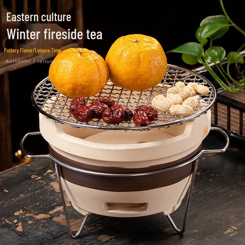 Traditional Clay Charcoal Tea & BBQ Stove Set