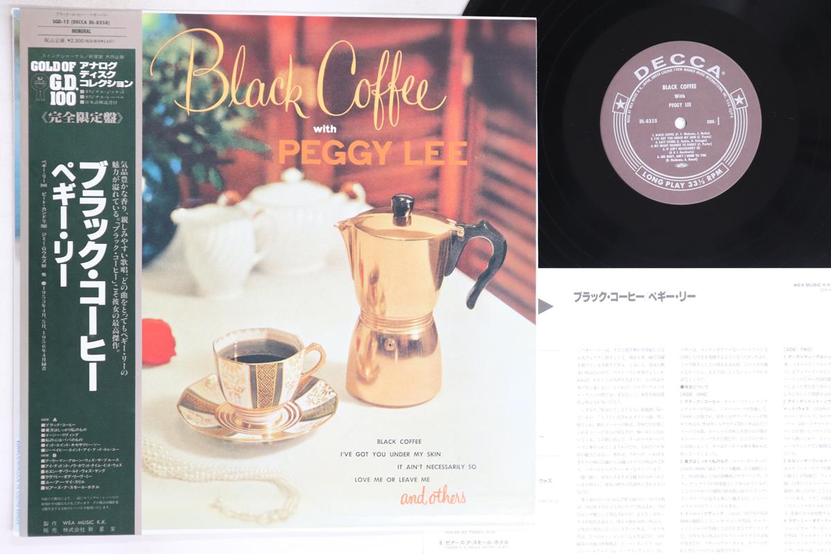 

LP Record PEGGY LEE - Black Coffee SGD12,DL8358 DECCA 1991 Japan Obi Jazz Used