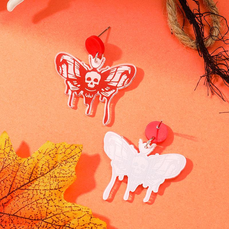 Morili Halloween Horror Skull Handprint Stud Earrings for Girls