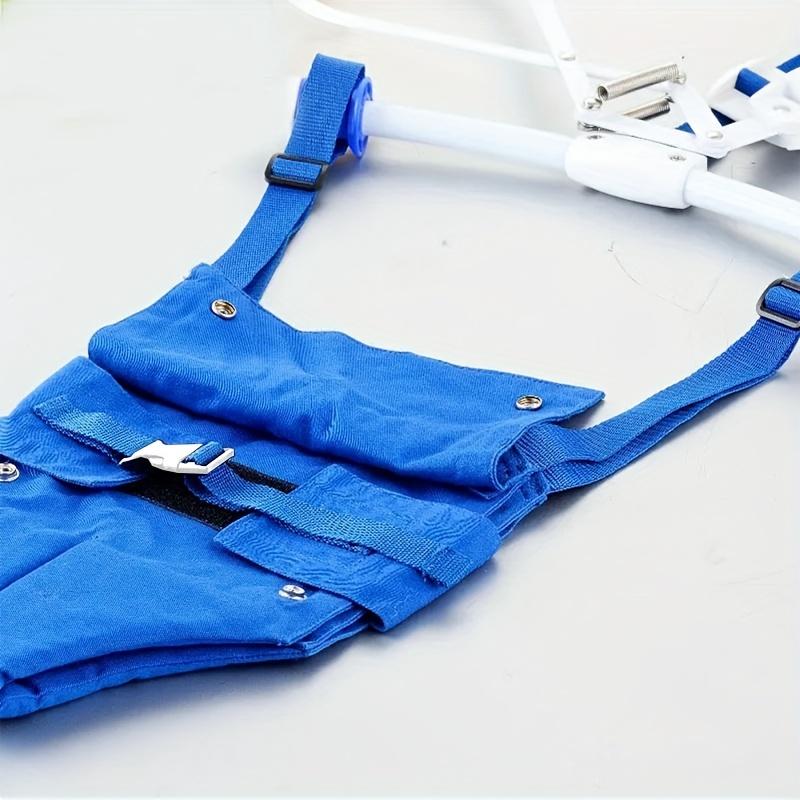 Justerbara barnpromenadremmar med bekväma säten - slitstark nylon, blå - perfekta för familjer och utomhuslek