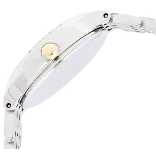 Seiko Watch Exceline Solar Watch SWCQ051 Women's Silver with Super Clear Coating, Curved Sapphire Crystal, and Diamonds