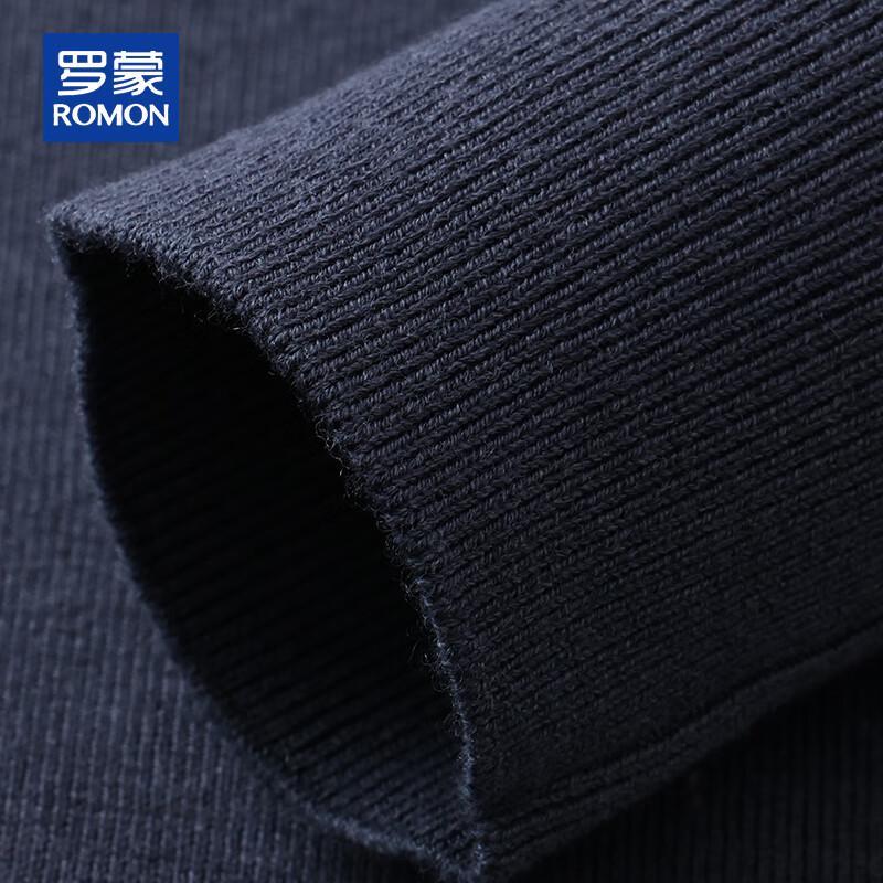 ROMON Men's 100% Pure Wool Round Neck Sweater