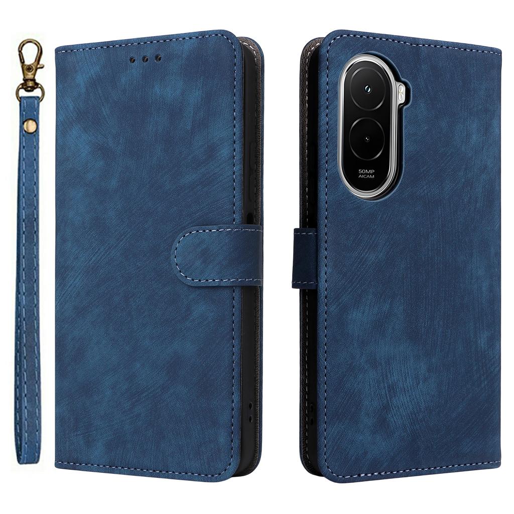 Dla Xiaomi Poco M7 4G (UE) (171mm) Etui Portfel Blokujący RFID Skóra PU Pokrowiec na Telefon Stojak z Paskiem