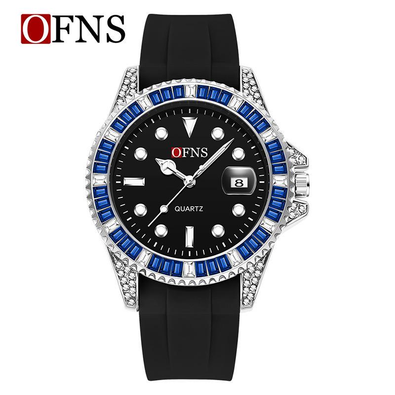OFNS Men s Steel Band Quartz Water Ghost Fashion Watch