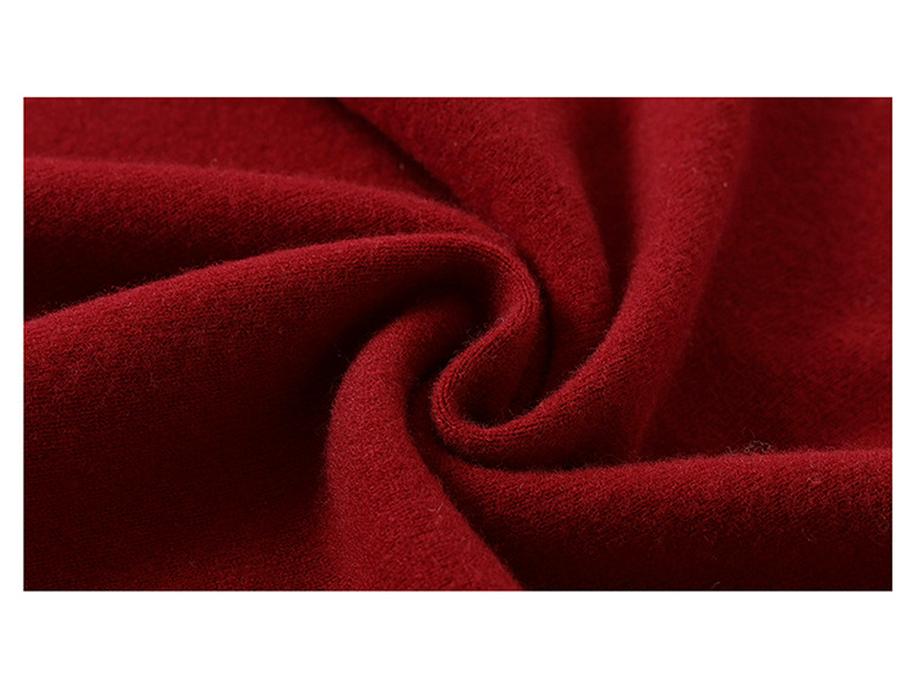 Embroidered High-Neck Pure Wool Sweater for Autumn/Winter - Elegant Base Layer for Middle-Aged & Elderly
