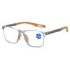 3pcs Fashion TR90 Reading Glasses for Men Spring Leg Sports Presbyopia Glasses Anti Blue Light Glasses +100 ~ +400