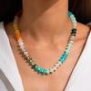 Bohemian Rainbow Clavicle Chain Handmade Y2K Neck Jewelry Colorful Beads Choker Necklace  Party