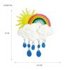 Blucome 2023 New Fashion Acrylic Rainbow White Cloud Pendant Brooch Ladies Exaggerated Cartoon Cute Badge Lapel Brooch Jewelry