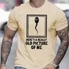 New Summer Men's Fashion T-shirt Personality Tadpole Letters Printed Men's T-shirt Top