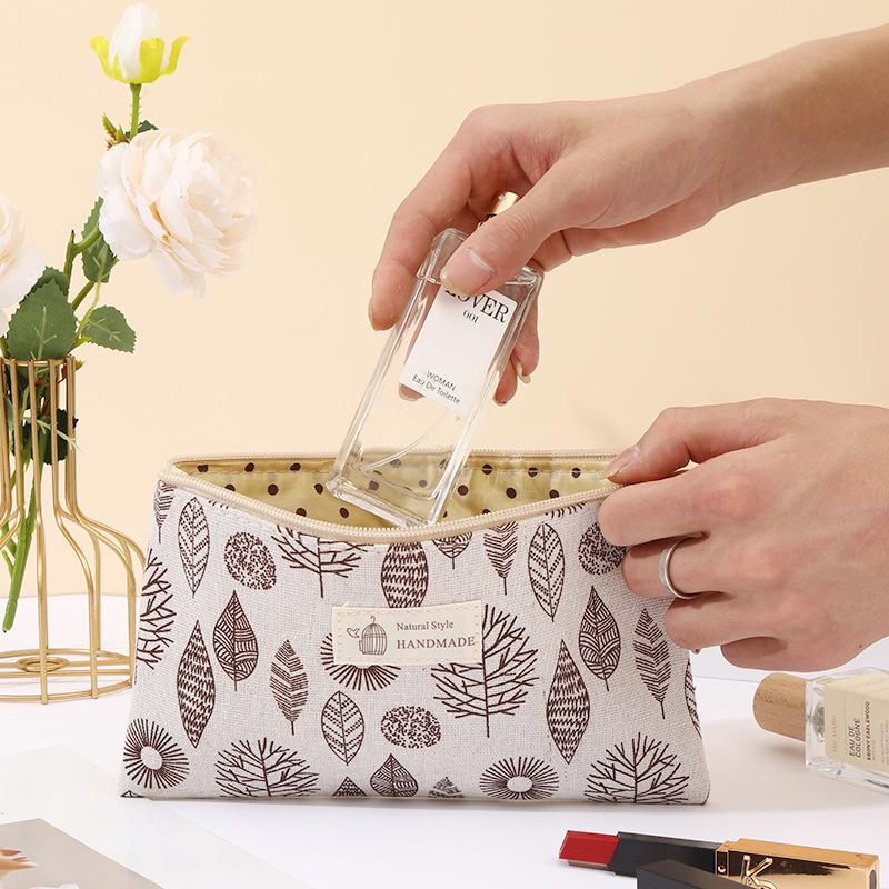 Cartoon Cotton Makeup & Pencil Case - Multifunctional Zippered Storage Bag