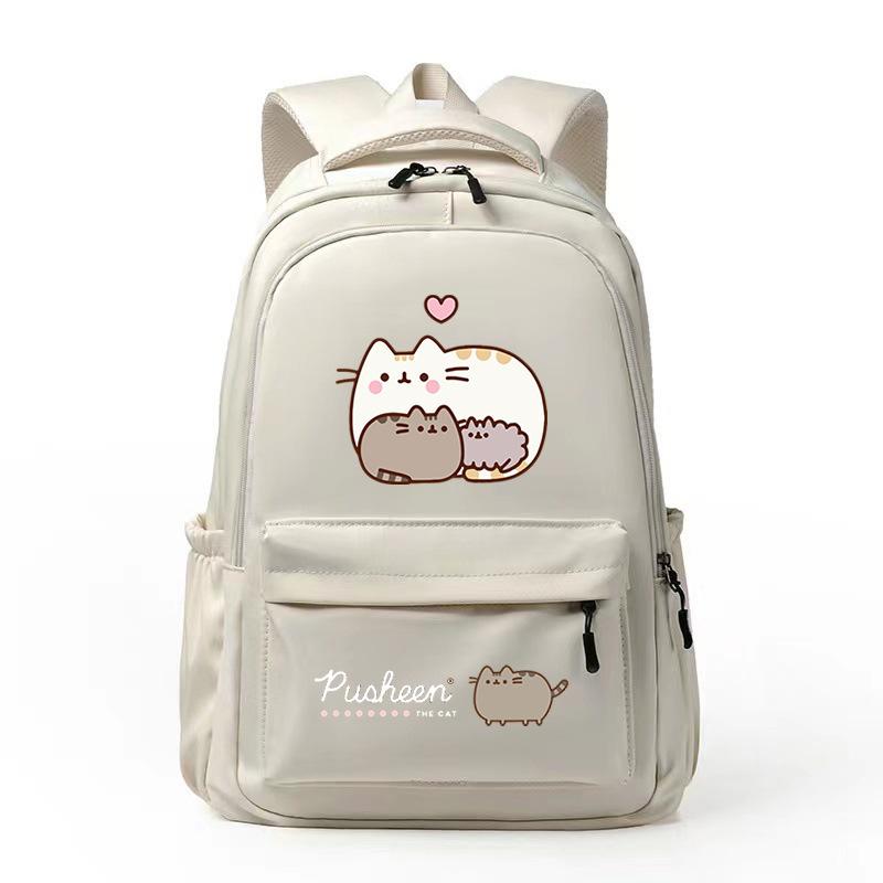 

Рюкзак в стиле колледжа с принтом кошки большой вместимости, студенческий рюкзак No specification