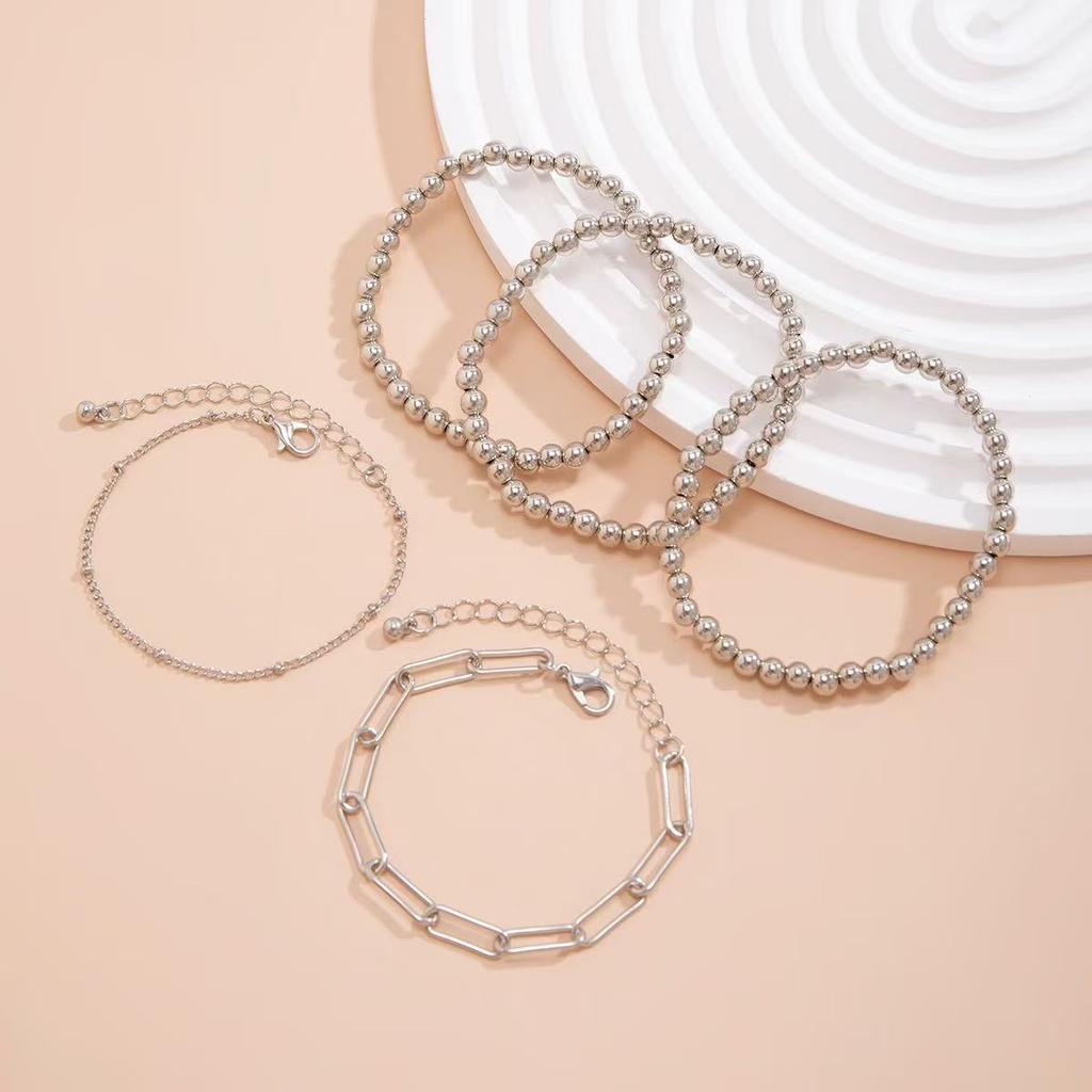 New, niche design love metal wind bracelet, sweet and cool stacked bracelet woman