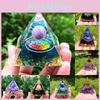 Amethyst Pyramid Crystal Healing Orgonite Chakra Energy Orgone Home Ornaments