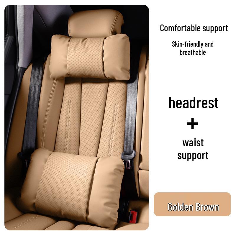 Compatible with 25 Zeekr 001 models: Nappa Leather Headrests, 007GT Lumbar Supports, and 009 Car Seat Backrests