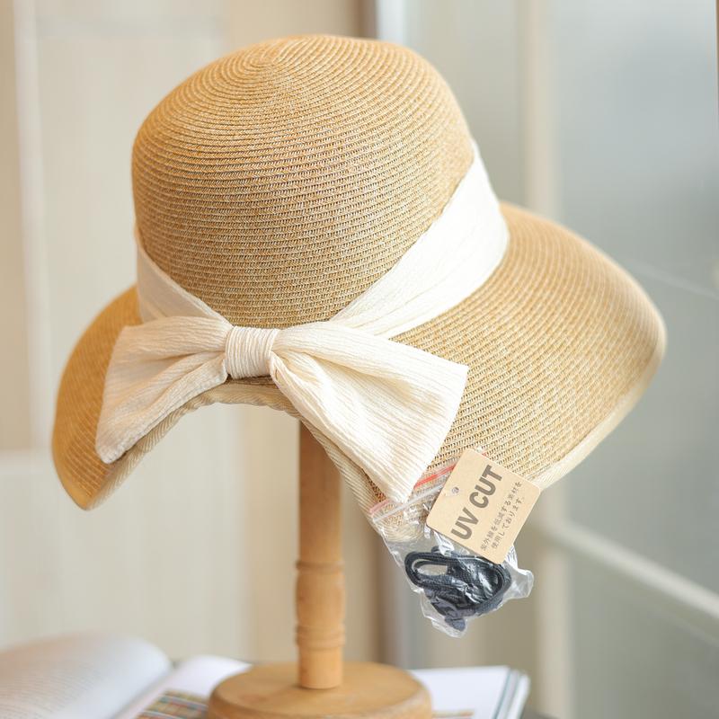 Straw Hat Split Sun Hat Foldable Beach Sun Hat Seaside Big Brim Sunscreen Bucket Hat