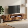 3 Piece LED TV Cabinet ZWOLLE Reclaimed Wood Engineered Wood