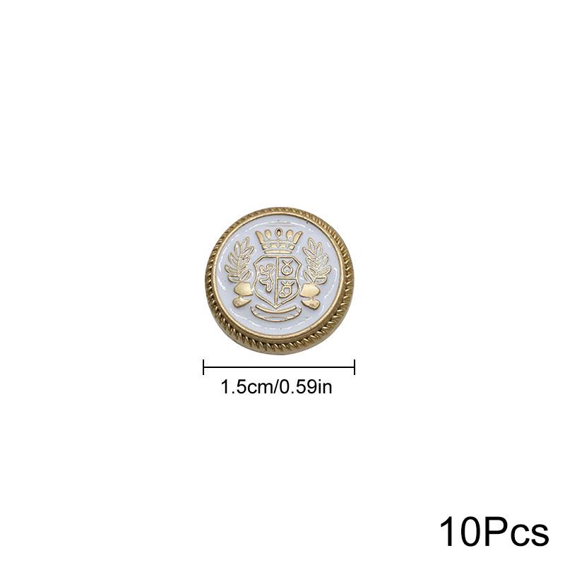 

10 шт. сплава, узор короны для одежды, аксессуары для одежды, декоративные пуговицы, кнопки для шитья, стиль колледжа, ремесло