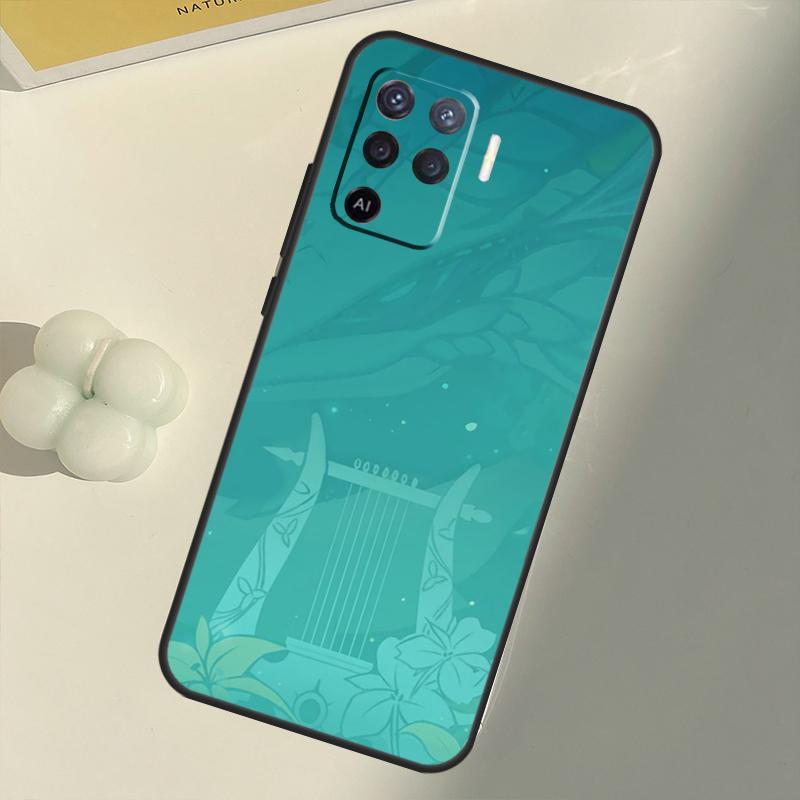 Genshin Impact Venti Case For OPPO A1K A3S A5S A15 A16 A52 A72 A5 A9 A31 A53 A83 A91 A93 A54 A74 A94 Cover Capa