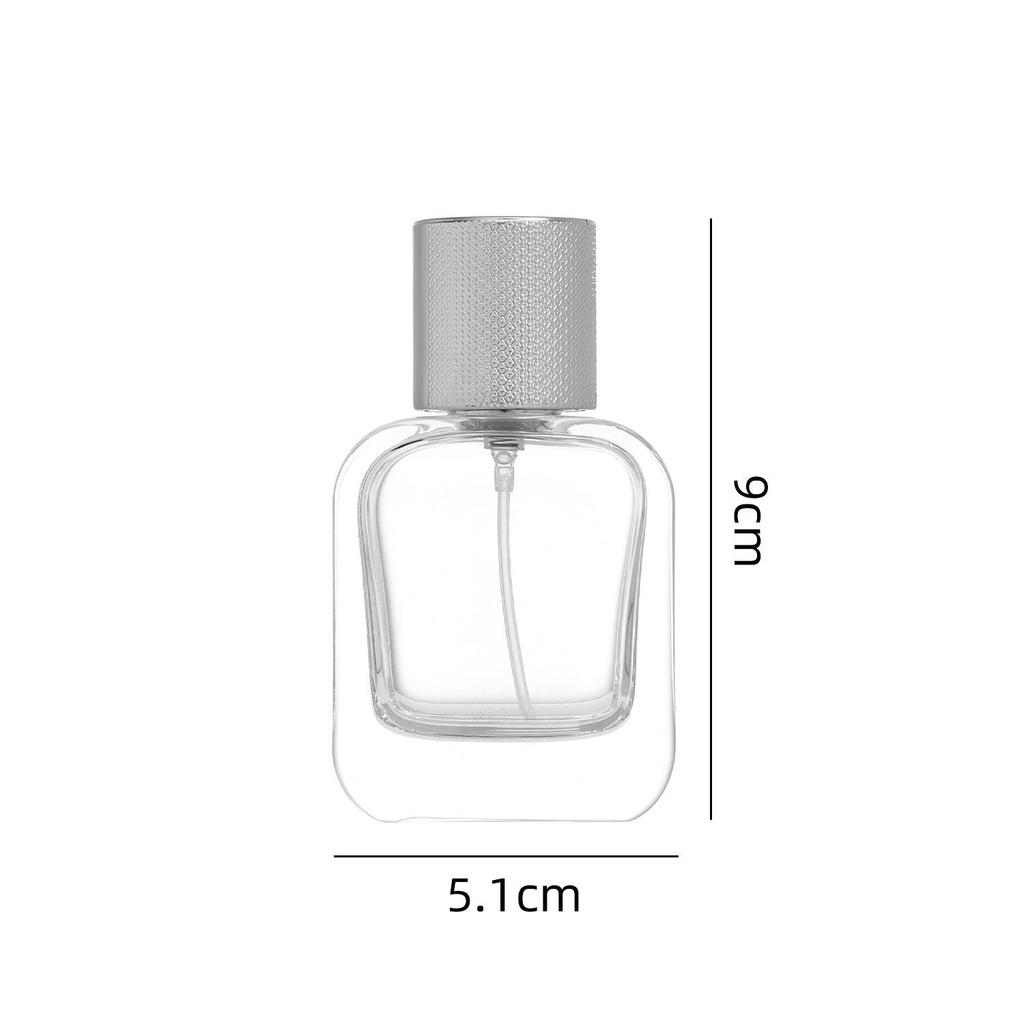 30ml Clear Glass Perfume Bottle with 15 Caliber Spray, 100ml Sample Capacity, Empty