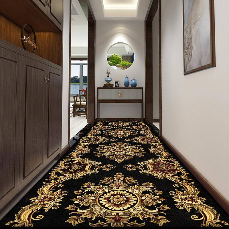 European Style Long Corridor Carpet Living Room Decoration Hallway Runner Rug Persian Style Easy Clean Non-slip Stair Custom mat