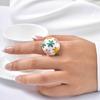 Elegant Flower Rings Unique Rings Hand Accessory Stainless Steel Texture Suitable for Parties and Daily Outfits Wear