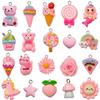 DIY Resin Pink Bear Lollipop Ornaments: Necklace, Earrings, Key Pendant Accessories