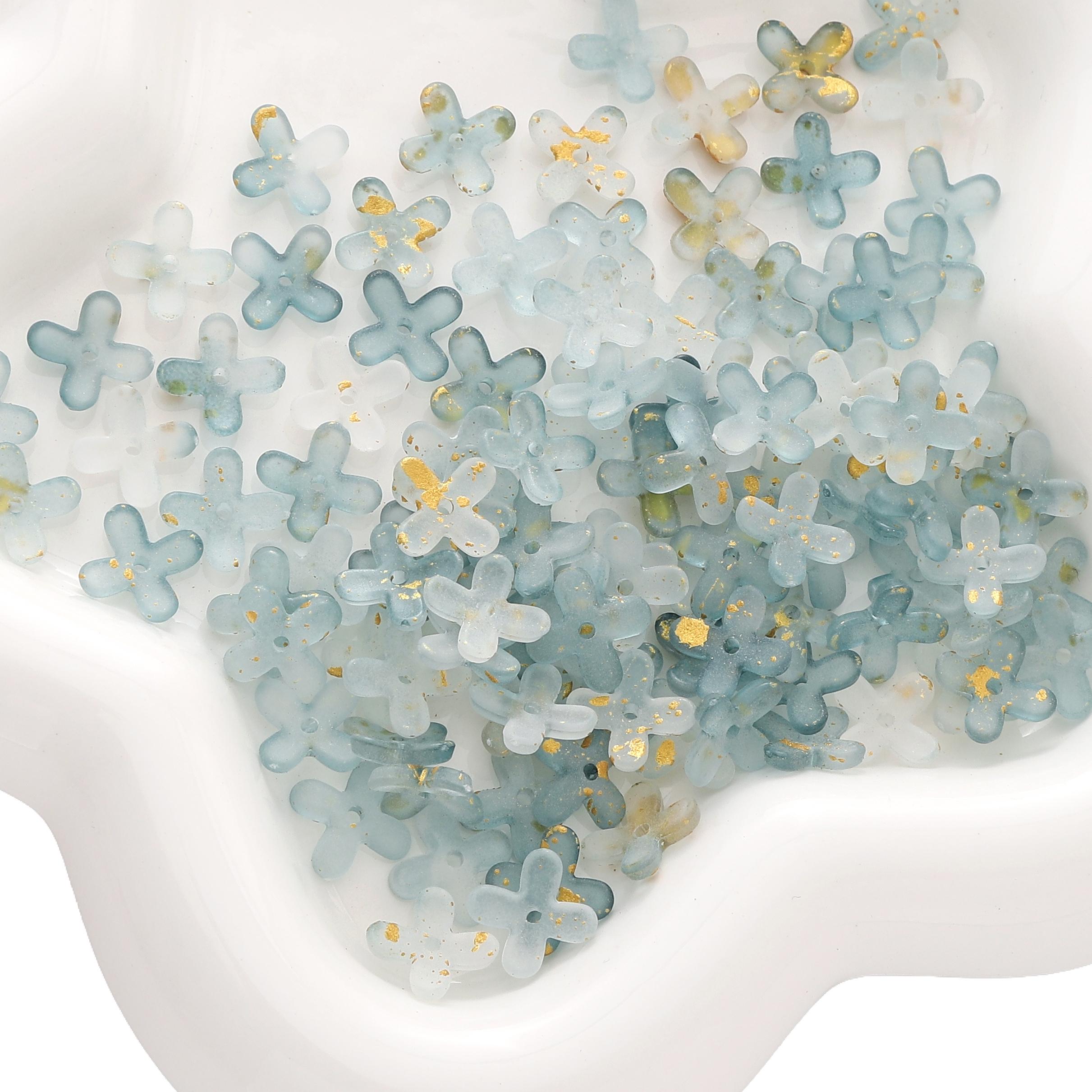 

Акриловые точки, золотые бусины, четырехлепестковые, с интервалом в виде цветка, разбросанные бусины для самостоятельного изготовления браслетов, ожерелий и ювелирных изделий серый