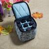 Borsa per Oli Essenziali a 9 Scomparti Organizer Cosmetico in Cotone per Viaggio Custodia Portatile per Rossetto Smalto