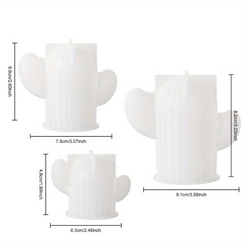 

3 шт. Силиконовая форма для свечи в виде кактуса Сделай сам Восковое рукоделие Ароматизированное растительное украшение Формы для мыла и гипса Домашний декор Принадлежности для изготовления свечей