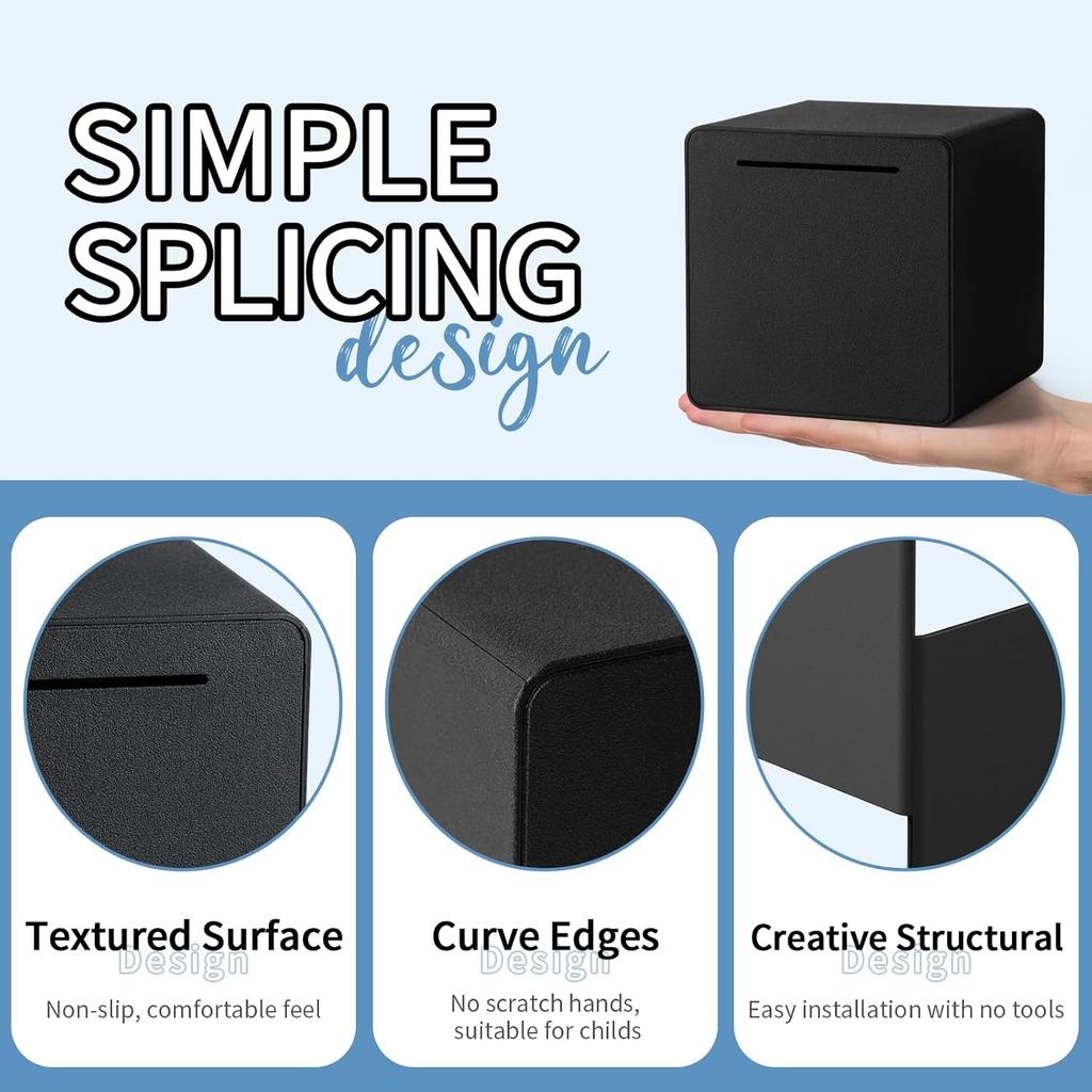 6" Piggy Bank for Adults for 2025 Savings, Must Break to Open Adult Piggy Bank for Cash, Interactive DIY Assembled Unopenable Money Savings Box