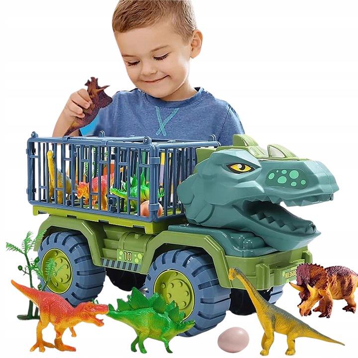 Duża Ciężąrówka Dinozaur Samochód T-Rex Tir Dinozaury Transport