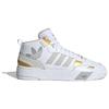 Adidas Originals Post Up Round Toe Lace-Up Shock Absorbing Durable Mid-Top Skate Shoes Unisex Skate Shoes White Gray Gold IF4342