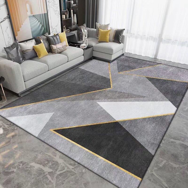 Nordic Geometric Living Room Decoration Soft Carpet Home Sofa Area Non-slip Large Rugs Bedroom Lounge Thickening Plush Floor Mat