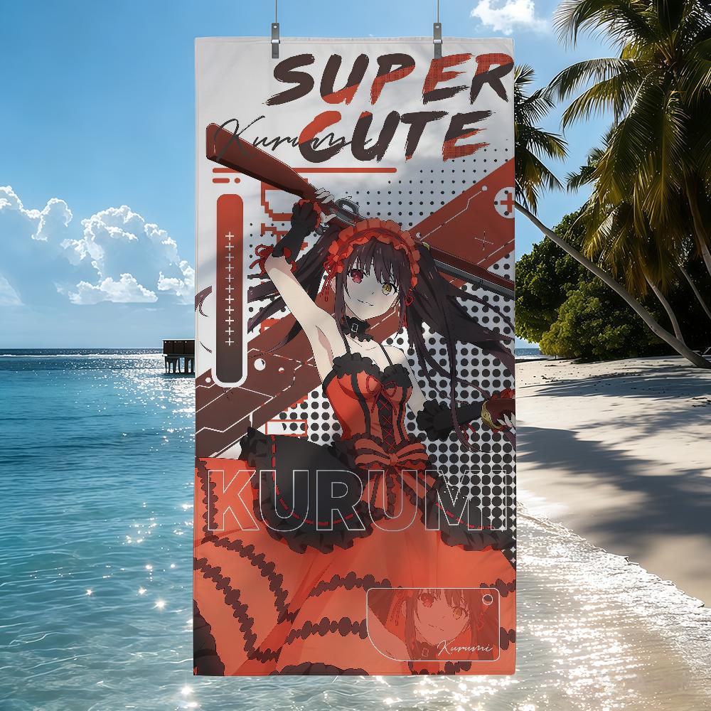 Anime Kurumi Tokisaki Handtuch Schnelltrocknende Strandhandtücher Sind Geeignet Für Schwimmbäder Camping Yoga Und Das Fitnessstudio