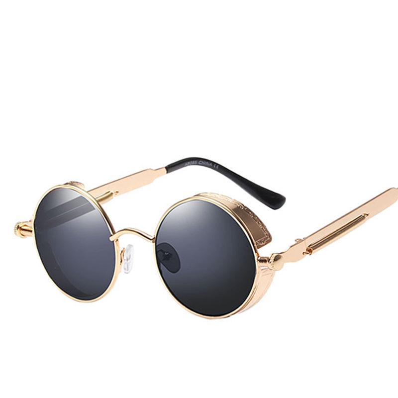 Metal Steampunk Sunglasses Men Women Fashion Round Glasses Brand Design Vintage Sun Glasses High Quality Oculos De Sol