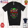Custom Name The Petanque Elf Awesome Christmas Candy Cane Sport Player T-Shirt