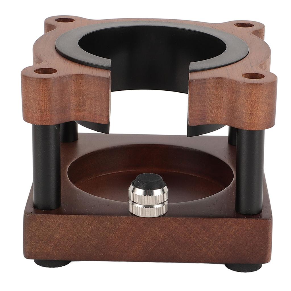 Coffee Portafilter Holder Universal Prevent Slip Bear Shaped Wooden Coffee Tamper Stand for 51mm