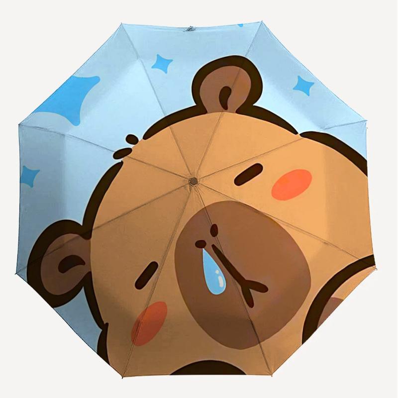 1 Stück Bären-Schrei-Regenschirm - 8 Speichen verstärkt, Automatisches Öffnen, Leicht & Langlebig, Niedliches Modeaccessoire für Draußen - T353