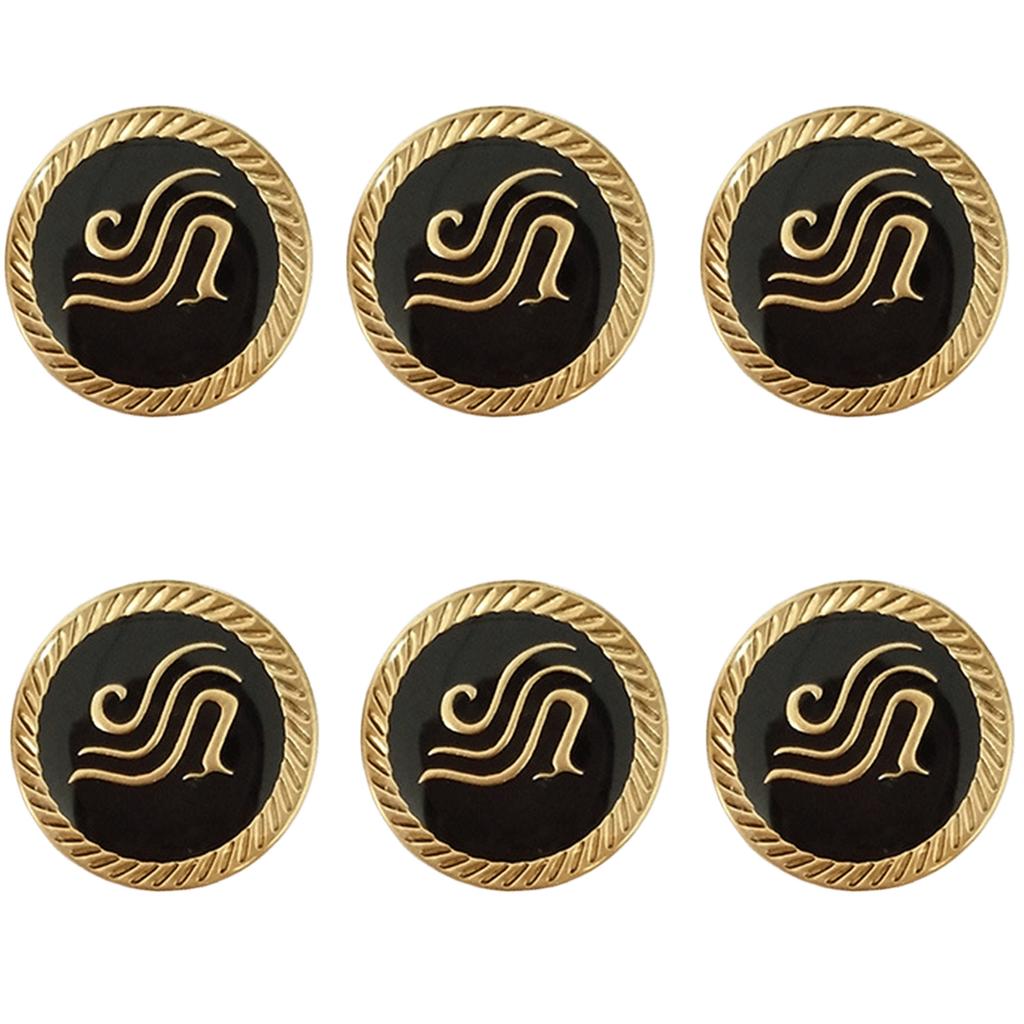 Airport Uniform Buttons Rustproof Metal Buttons Fasteners Airline Crew Buttons for Airline and Ground Crew